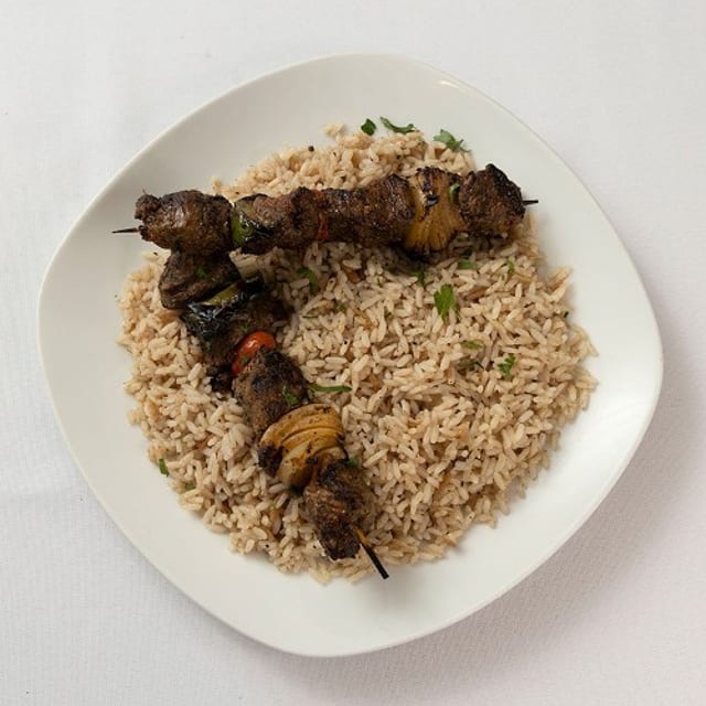 Beef Shishk Kabob (entree).